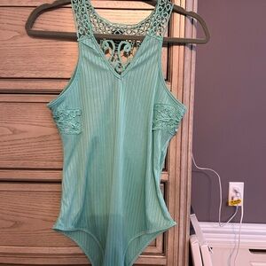 Teal Sleeveless Bodysuit
